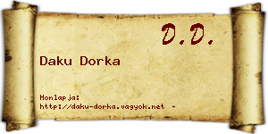 Daku Dorka névjegykártya